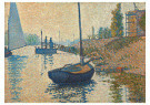 Paul Signac (1863-1935)  - 
The 'Ponton de la Félicité' at Asnières (Opus no. 143), 1 -
Postcard - 
1A00096-1