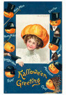 A.N.B.  - 
Young lady with a pumpkin on her head -
Postcard - 
1C1097-1