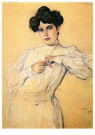 Valentin Serov (1865-1911)  - 
Portrait of Maria Pavlovna Botkina, 1905 -
Postcard - 
A103923-1