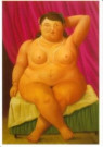 Fernando Botero (1932-2023)  - 
Female nude with -
Postcard - 
A10548-1