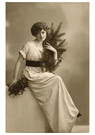 A.N.B.  - 
Young lady with Christmas branches -
Postcard - 
A107754-1