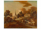 Thomas Gainsborough (1727-1788 - 
An Imaginary Wooded Village with Drovers and Cattle, circa 1 -
Postcard - 
A108621-1