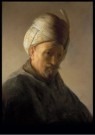 Rembrandt Van Rijn (1606/7-'69 - 
Bust of an old man with turban -
Postcard - 
A11656-1