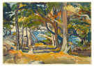 Paul Dougherty (1877-1947)  - 
Cedar Grove by the Sea, circa 1916 -
Postcard - 
A120953-1