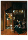 Pieter de Hooch (1629-1684)  - 
A Woman Preparing Bread and Butter for a Boy, 1660-1663 -
Postcard - 
A121312-1