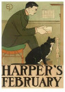 Edward Penfield (1866-1925)  - 
E. Penfield/Harper's February -
Postcard - 
A12194-1
