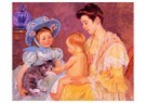 Mary Cassatt (1844-1926)  - 
Children Playing With A Cat -
Postcard - 
A12954-1