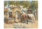 Frederick Arthur Bridgman(1847 - 
Horses Watering, Tunis -
Postcard - 
A14966-1