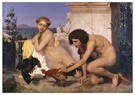 Jean-Léon Gérôme(1824-1904)  - 
Young Greeks At A Cock Fight -
Postcard - 
A15427-1