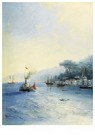 Ivan Aivazovsky(1817-1900)  - 
Shipping On The Bosphorus, Constantinople -
Postcard - 
A16296-1