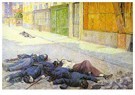 Maximilien Luce(1858-1941)  - 
Paris Street In May 1871 (The Commune) -
Postcard - 
A16919-1