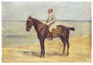 Max Liebermann(1847-1935)  - 
Horsemen on the beach, to the left -
Postcard - 
A17060-1