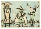 Paul Klee(1879-1940)  - 
Trio of an operetta -
Postcard - 
A18614-1
