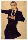 Egon Schiele(1890-1918)  - 
Portrait Of The Painter Max Oppenheimer -
Postcard - 
A21887-1