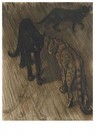 Théophile Steinlen(1859-1923)  - 
The Three Cats -
Postcard - 
A22193-1