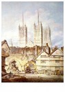 William Turner(1775-1851)  - 
Cathedral Church At Lincoln -
Postcard - 
A22405-1