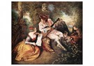 Jean Antoine Watteau(1785-1821 - 
The scale of love (The Love Song) C. 1717 -
Postcard - 
A22839-1