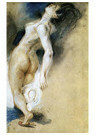 Eugène Delacroix (1798-1863)  - 
Female Nude, Killed From Behind -
Postcard - 
A24216-1