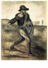 Vincent van Gogh (1853-1890)  - 
A Sower (after Millet), 1881 -
Postcard - 
A25655-1
