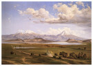 José María Velasco (1840-1912) - 
Camino a Chalco con los volcanes, 1891 -
Postcard - 
A25903-1