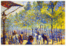Louis Hayet (1864-1940)  - 
Street Scene in Paris, 1888-1889 -
Postcard - 
A26467-1