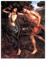 John W. Waterhouse (1849-1917) - 
Apollo and Daphne, 1908 -
Postcard - 
A27552-1