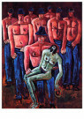 Marsden Hartley (1877-1943)  - 
Christ Held by Half-Naked Men, 1940-1941 -
Postcard - 
A29643-1