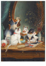 Carl Reichert (1836-1918)  - 
Cats in the Boudoir, -
Postcard - 
A32156-1