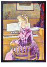Theo v.Rijsselberghe 1862-1926 - 
Maria Sethe at the Harmonium, 1891 -
Postcard - 
A33461-1