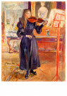 Berthe Morisot (1841-1895)  - 
Studying the Violin, 1892-1893 -
Postcard - 
A34113-1