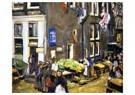 Max Liebermann(1847-1935)  - 
Street in the Jewish Quarter of Amsterdam, 1905 -
Postcard - 
A36879-1