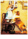 Charles Burton Barber 1845-189 - 
A Little Girl And Her Sheltie -
Postcard - 
A37771-1