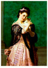 Joseph Caraud (1821-1905)  - 
Woman with a Cat -
Postcard - 
A38862-1