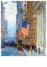 F. Childe Hassam (1859-1935)  - 
Flags on the Waldorf, 1916 -
Postcard - 
A41535-1