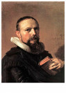 Frans Hals (1581-1666)  - 
Samuel Ampzing, 1630 -
Postcard - 
A45072-1
