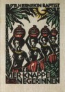 Fré Cohen (1903-1943)  - 
Four handsome negroes -
Postcard - 
A4758-1