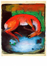 Franz Marc (1880-1916)  - 
Dead Deer, 1913 -
Postcard - 
A48871-1