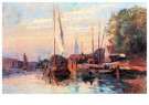 Albert Lebourg (1849-1928)  - 
View of Delft, Sunset, 1896 -
Postcard - 
A49521-1