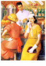 William Glackens (1870-1938)  - 
The Soda Fountain, 1935 -
Postcard - 
A53962-1
