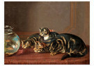 Horatio Henry Couldery 1832-18 - 
Cats by a fishbowl -
Postcard - 
A55399-1