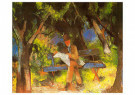 August Macke (1887-1914)  - 
Man Reading in a Park, 1914 -
Postcard - 
A56196-1