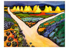 August Macke (1887-1914)  - 
Vegetable Fields, 1911 -
Postcard - 
A57665-1