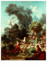 Jean-Honoré Fragonard 1732-180 - 
The Progress of Love, The Lover Crowned, circa 1771-1773 -
Postcard - 
A57996-1