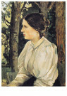 Victor Vasnetsov (1848-1926)  - 
Portrait of Tatyana Vasnetsova, the Artist's Daughter, 1897 -
Postcard - 
A58419-1