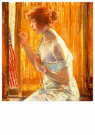 F. Childe Hassam (1859-1935)  - 
The Flag Outside Her Window, April 1918, 1918 -
Postcard - 
A59687-1