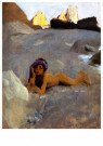 John Singer Sargent (1856-1925 - 
Nude Boy on Sands, 1878 -
Postcard - 
A61769-1