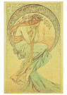 Alphons Maria Mucha (1860-1939 - 
Study for Poetry (The Arts), 1898 -
Postcard - 
A62787-1