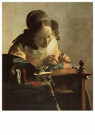 Johannes Vermeer (1632-1675)  - 
J.Vermeer/The Lacemaker/MNL -
Postcard - 
A6542-1