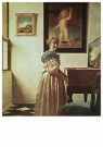 Johannes Vermeer (1632-1675)  - 
J.Vermeer/Lady standing/NGW -
Postcard - 
A6546-1