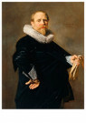 Frans Hals (1581-1666)  - 
Portrait of an Unknown Man with Gloves, 1630 -
Postcard - 
A65797-1